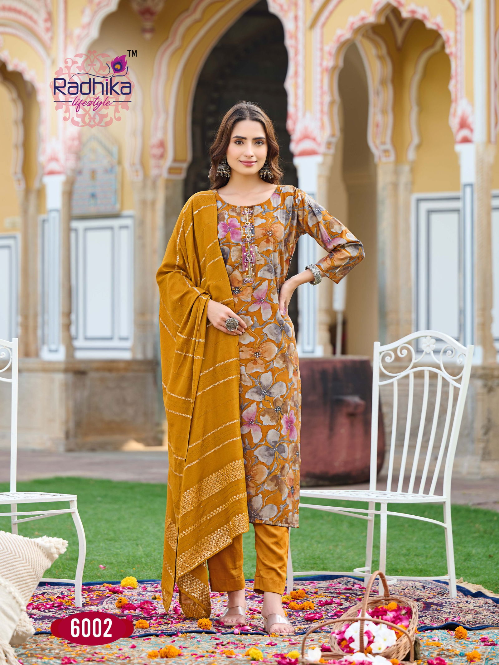 Satrangi Vol 6 By Radhika Modal Chanderi Printed Kurti With Bottom Dupatta Wholesale Online